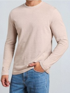 Koszulka z długimi rękawami - beżowy