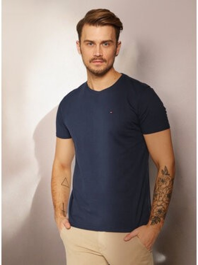 Tommy Jeans T-Shirt DM0DM04411 Granatowy Slim Fit