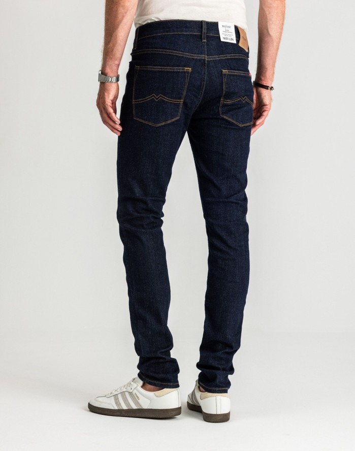 Męskie Spodnie Jeansowe MUSTANG Frisco Skinny Denim Blue 1016417 5000 940