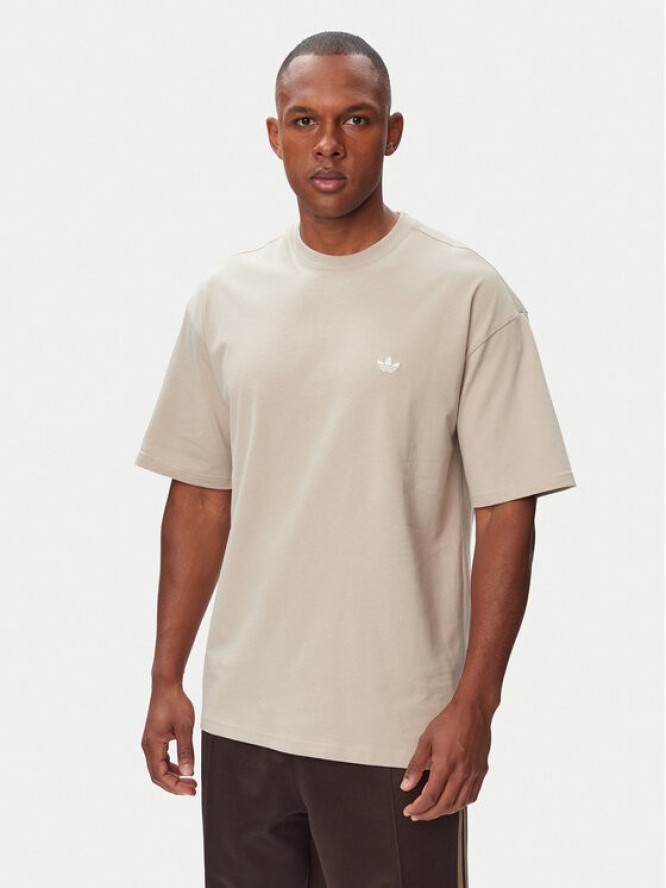 adidas T-Shirt Trefoil Essentials IA7548 Beżowy jasny Loose Fit