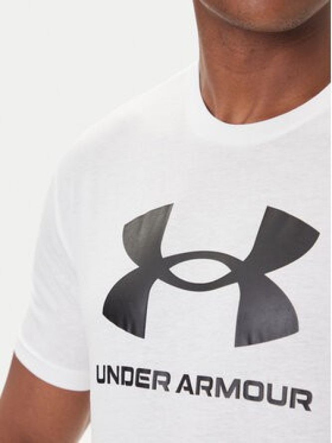 Under Armour T-Shirt Ua Sportstyle Logo Update Ss 1382911 Biały Loose Fit