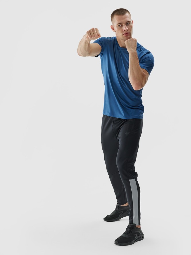 4F Spodnie treningowe szybkoschnące męskie - czarne 3XL