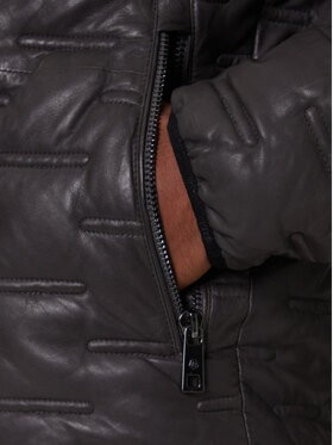 Milestone Kurtka skórzana Alonso 5310196 0715 Czarny Regular Fit