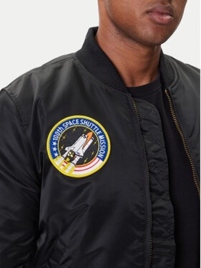 Alpha Industries Kurtka bomber Nasa 166107 Czarny Regular Fit
