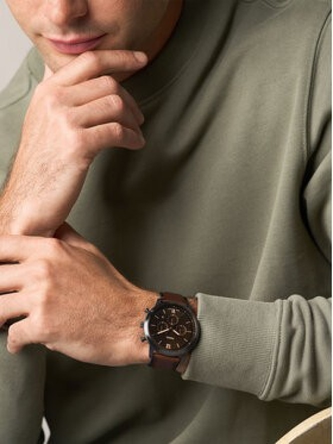 Fossil Zegarek Neutra FS6163 Brązowy