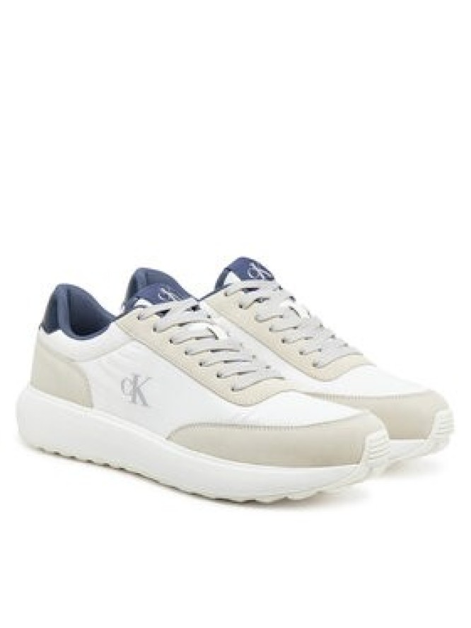 Calvin Klein Jeans Sneakersy Athleisure Runner Laceup Mix YM0YM01195 Biały