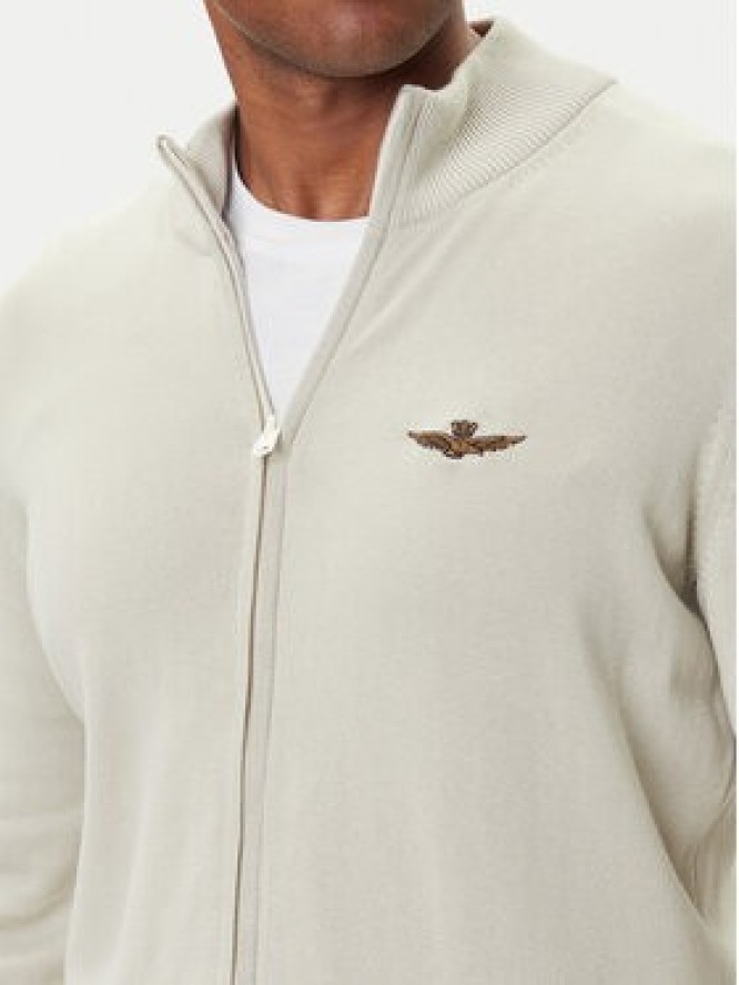 Aeronautica Militare Kardigan 252MA1580UL00506 Beżowy Regular Fit
