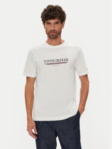 Tommy Hilfiger T-Shirt Brand Love MW0MW40324 Biały Regular Fit