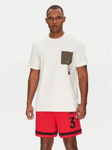 adidas T-Shirt Lens Elevated Pocket Graphic JJ3928 Biały Loose Fit