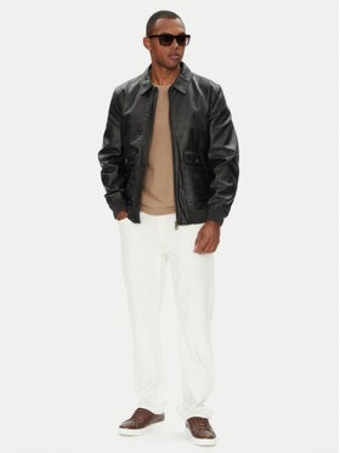 Guess Kurtka z imitacji skóry M5YL01 WGUC0 Czarny Regular Fit