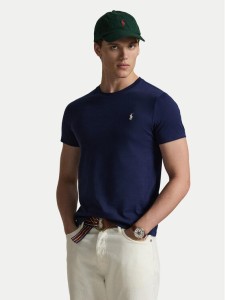Polo Ralph Lauren T-Shirt 710671438525 Granatowy Slim Fit