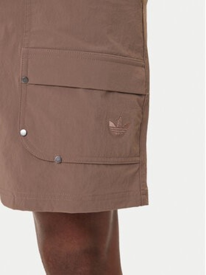 adidas Szorty materiałowe Premium Essentials Utility Cargo JW1081 Brązowy Loose Fit