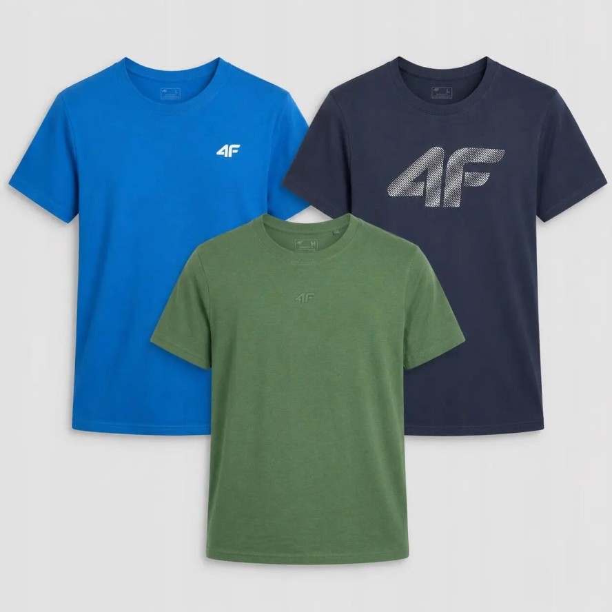 KOMPLET KOSZULEK MĘSKICH 4F ZESTAW T-SHIRT 3PAK