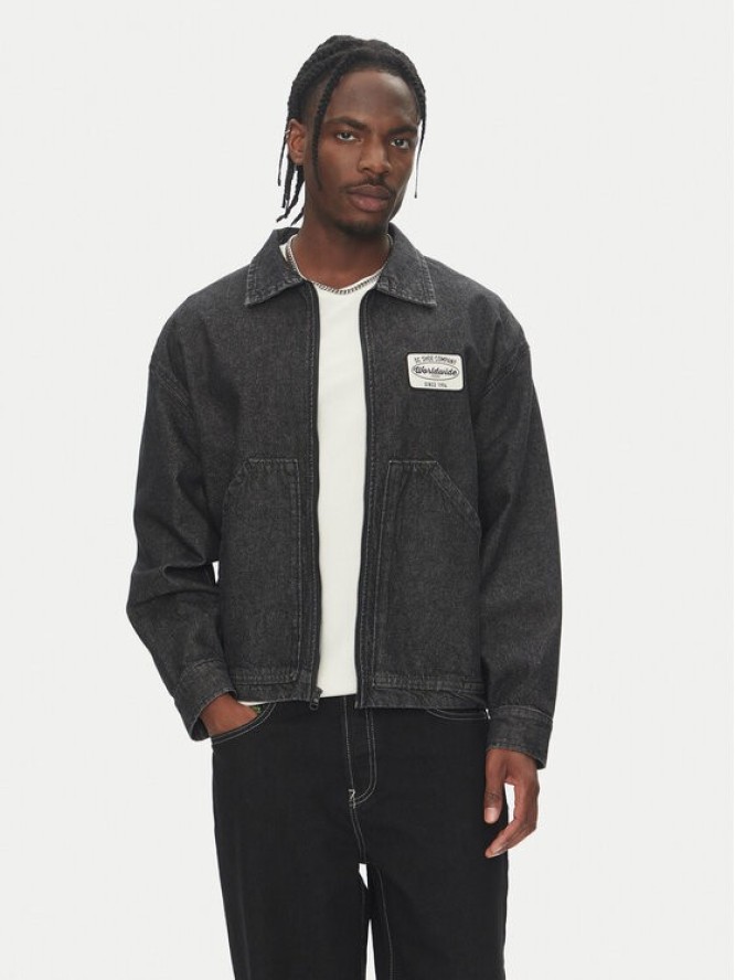 DC Shoes Kurtka jeansowa Pit Crew Jacket ADYJK03206 Czarny Boxy Fit