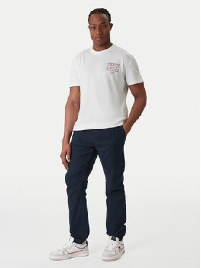 Tommy Jeans T-Shirt DM0DM22319 Écru Regular Fit