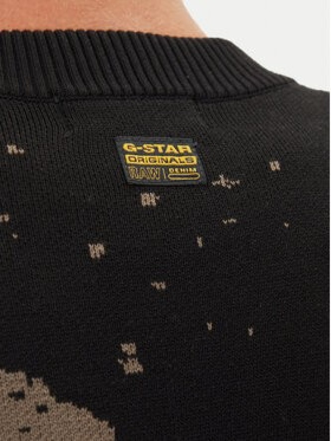 G-Star Raw Sweter Sprayed 89 D27772-D488 Czarny Relaxed Fit
