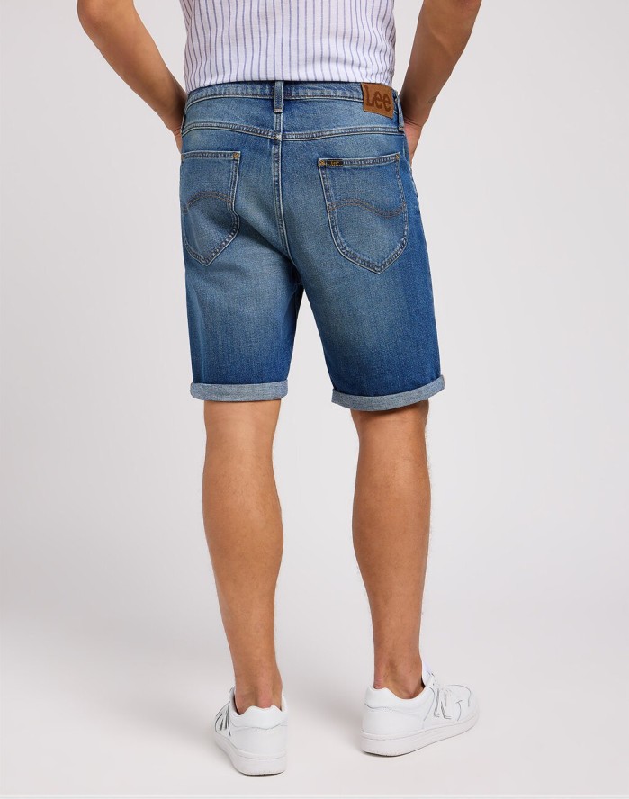 LEE RIDER SHORT MĘSKIE KRÓTKIE SPODENKI JEANSOWE JEANS WARM BREEZE 112349232 L73F016080