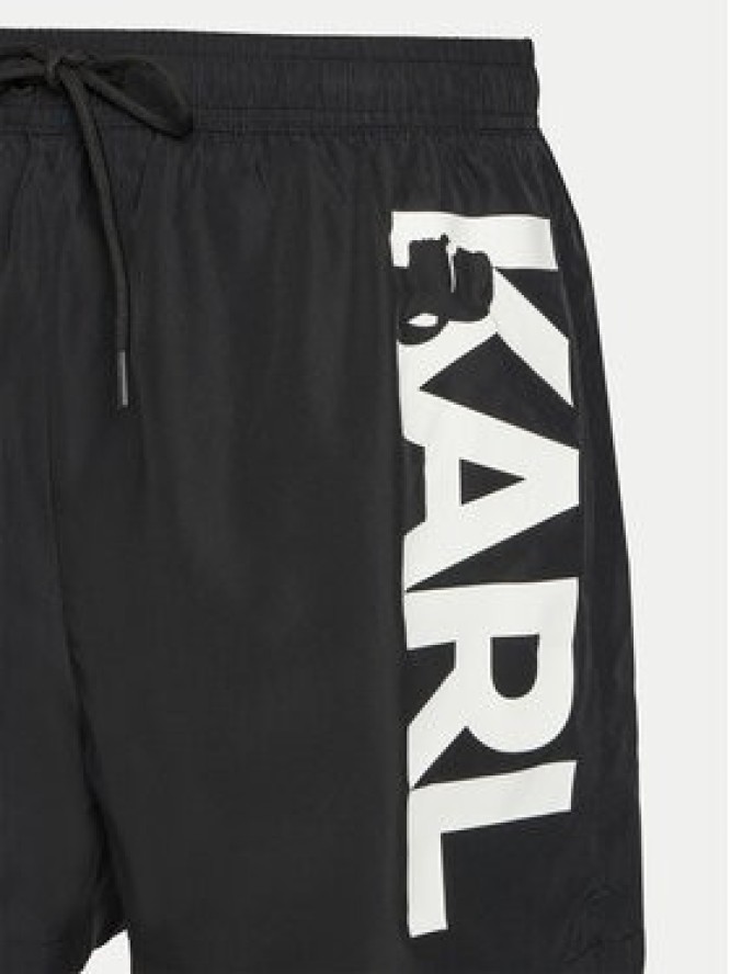 KARL LAGERFELD Szorty kąpielowe A1M46013 Czarny Regular Fit