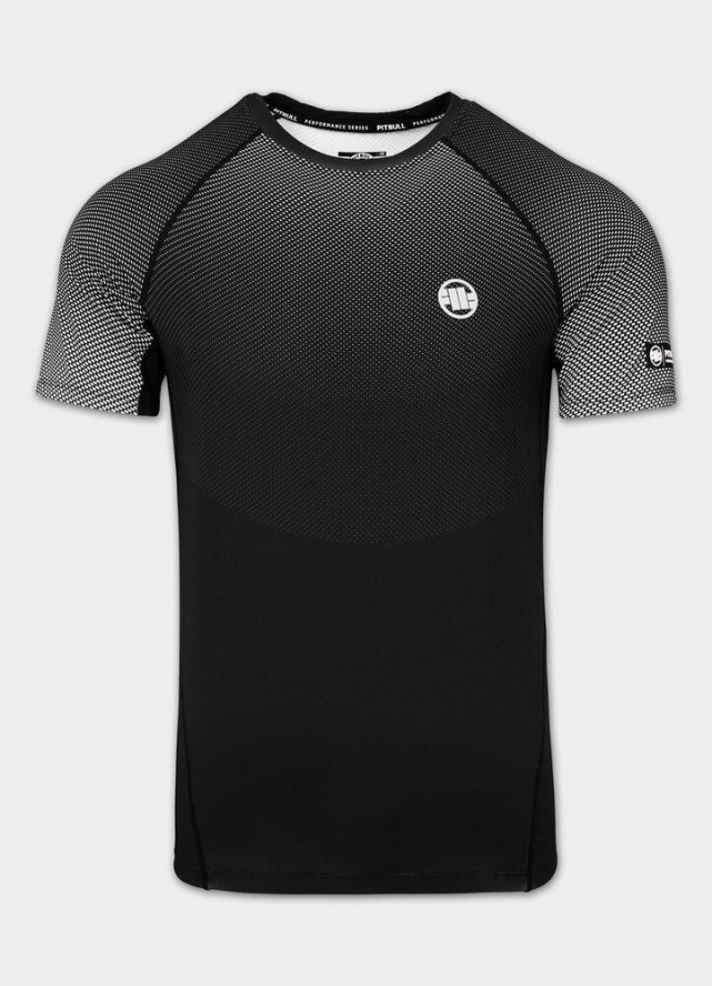Męski krótki rashguard PITBULL techniczna sportowa koszulka RANKED