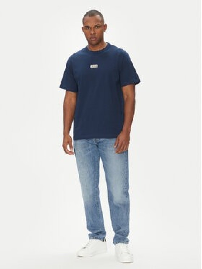 Versace Jeans Couture T-Shirt 78GAHT08 Granatowy Regular Fit