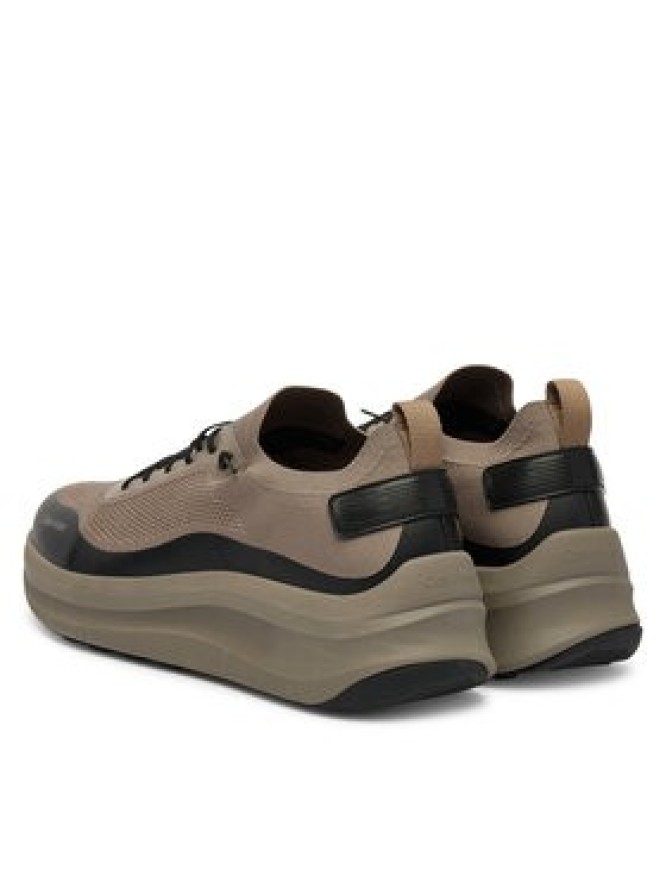 Calvin Klein Sneakersy Chunky Runner Lace Up Sock Knit YM0YM01457 Brązowy