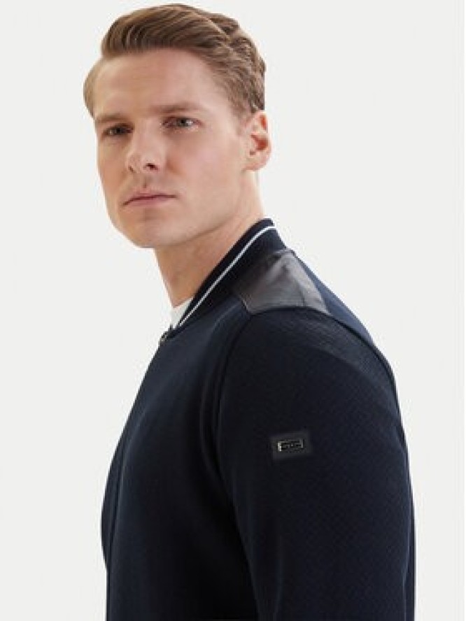 Bugatti Bluza 8750-15174E Granatowy Regular Fit