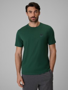 4F T-shirt regular gładki męski - zielony XL
