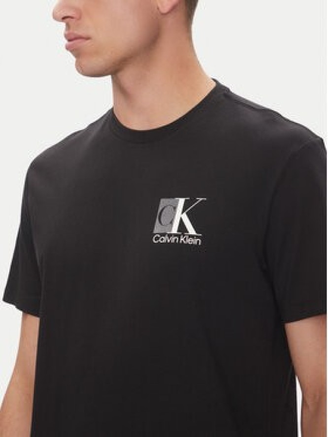 Calvin Klein T-Shirt Abstract Graphic LV04RC853G Czarny Regular Fit