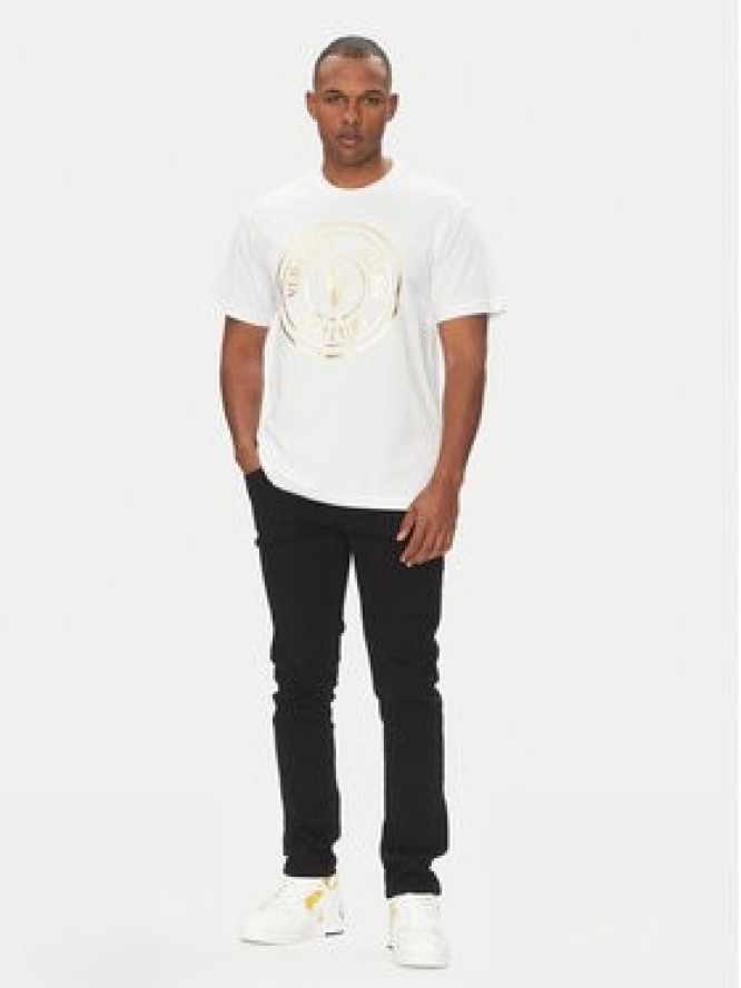 Versace Jeans Couture T-Shirt 78GAHT01 Biały Regular Fit