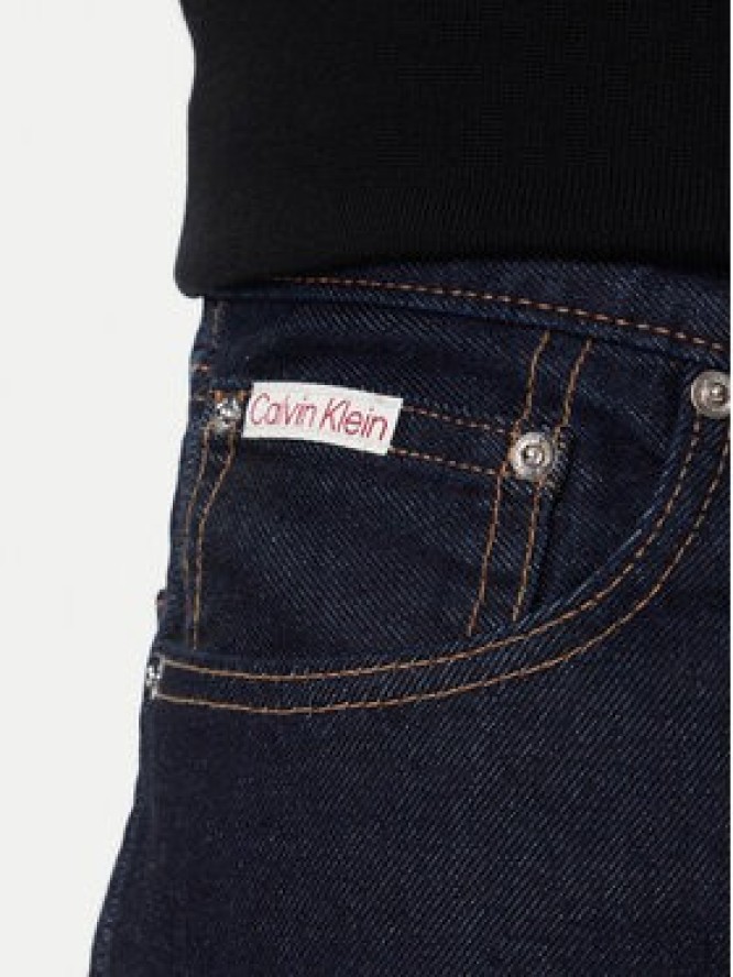 Calvin Klein Jeansy 90's LV04RD713G Granatowy Straight Fit