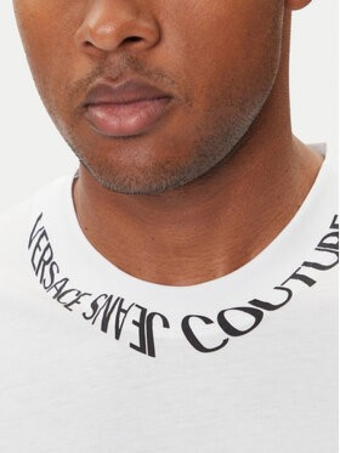 Versace Jeans Couture T-Shirt 79GAHP03 CJ01P Biały Regular Fit
