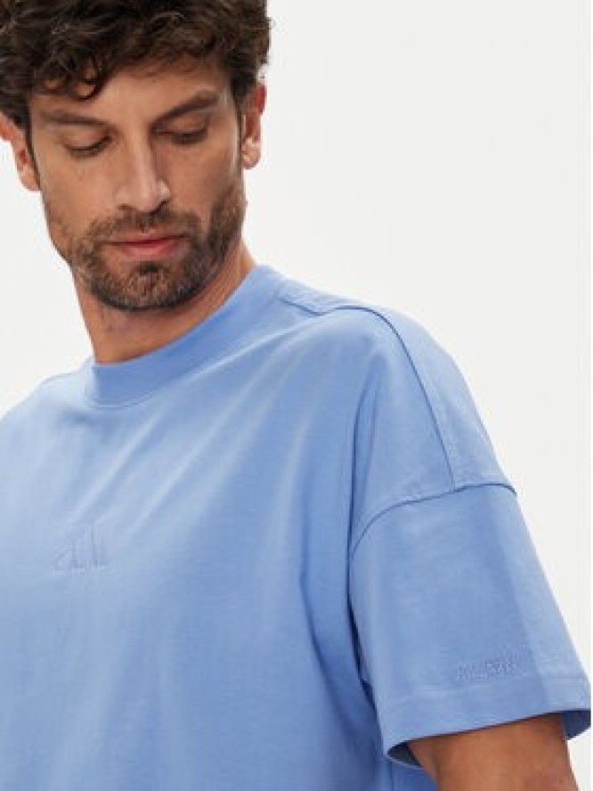 adidas T-Shirt ALL SZN JX5084 Niebieski Loose Fit