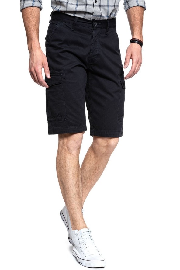 KRÓTKIE SPODENKI WRANGLER CARGO SHORT NAVY WASHED W15DHC49I 112126784