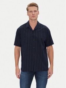 Jack & Jones Koszula Luke 12271099 Granatowy Relaxed Fit