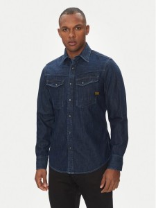 G-Star Raw Koszula jeansowa Dakota D23616-D252 Granatowy Slim Fit