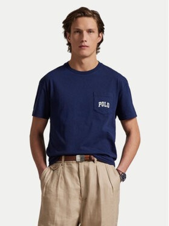 Polo Ralph Lauren T-Shirt 710974585001 Granatowy Custom Slim Fit
