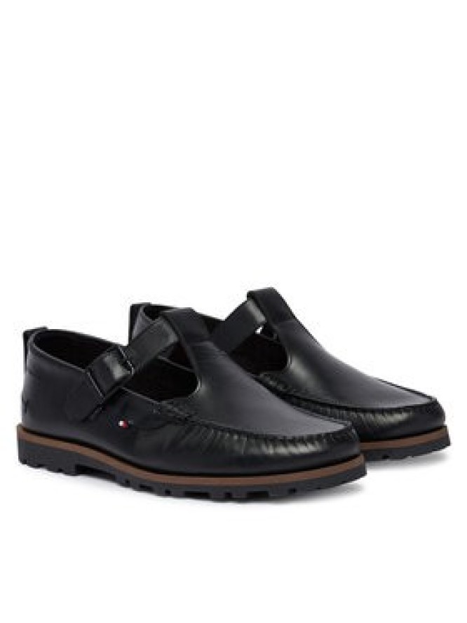 Tommy Hilfiger Półbuty Hilfiger Light Lth Buckle Loafer FM0FM05846 Czarny