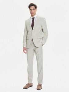 BOSS Garnitur H-Huge 50546099 Beżowy Slim Fit