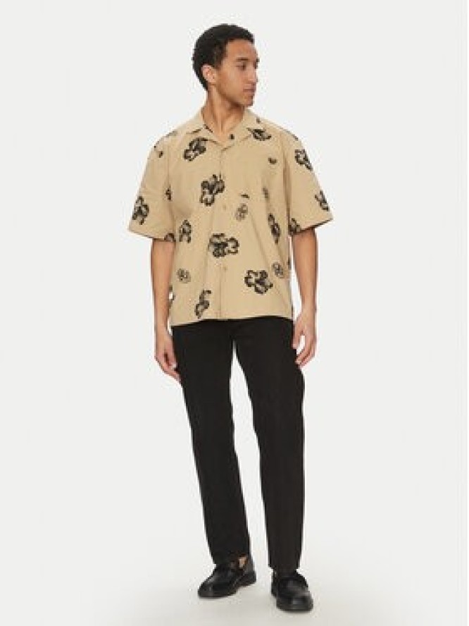 HUGO Koszula Eligino 50539135 Beżowy Relaxed Fit