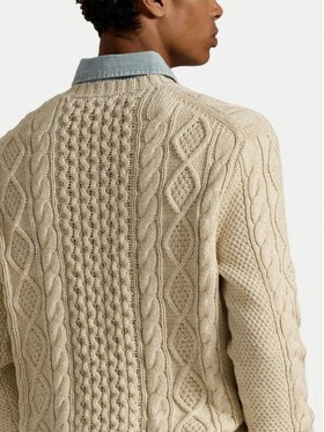 Polo Ralph Lauren Sweter 710917054003 Beżowy Regular Fit