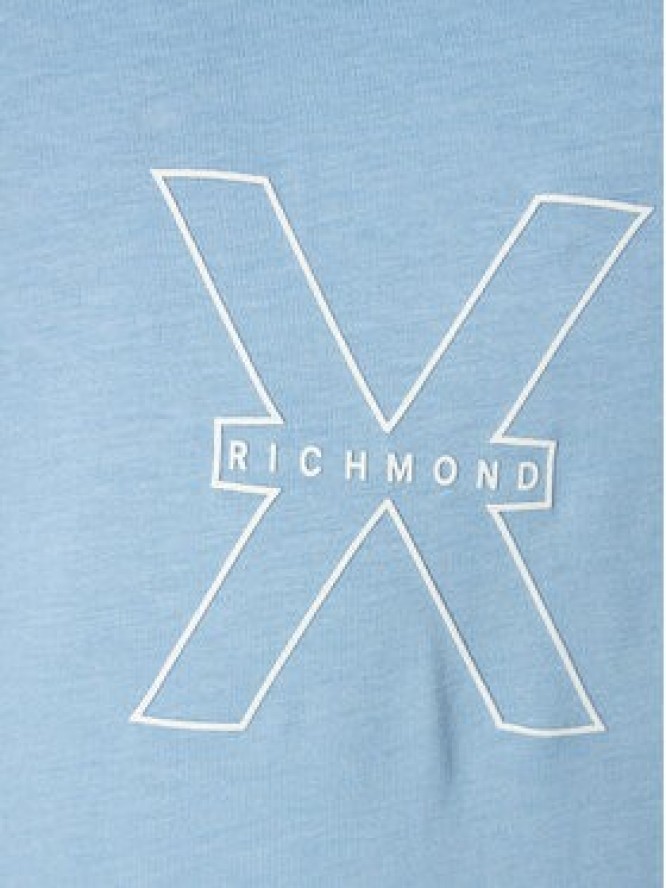 Richmond X T-Shirt Rached UMP24031TS Błękitny Regular Fit