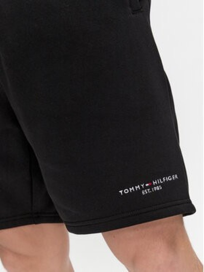 Tommy Hilfiger Szorty sportowe Logo MW0MW34201 Czarny Regular Fit