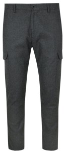 Eleganckie Spodnie Otto Kern z Domieszką Wełny z Kieszeniami z Boku (Cargo) - Grafitowe