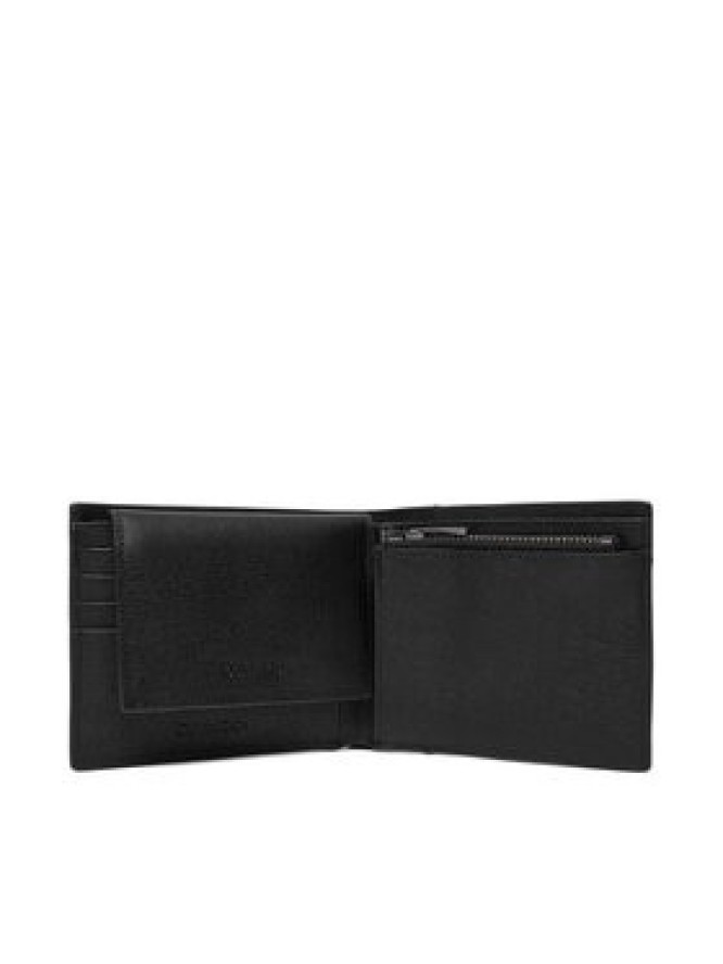 Calvin Klein Portfel Saffiano Billfold W Card + Coin LV04D1074G Czarny