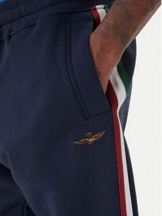 Aeronautica Militare Spodnie dresowe 261PF1005UF00677 Granatowy Regular Fit