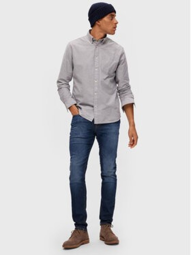 Selected Homme Jeansy Leon 16088264 Granatowy Slim Fit