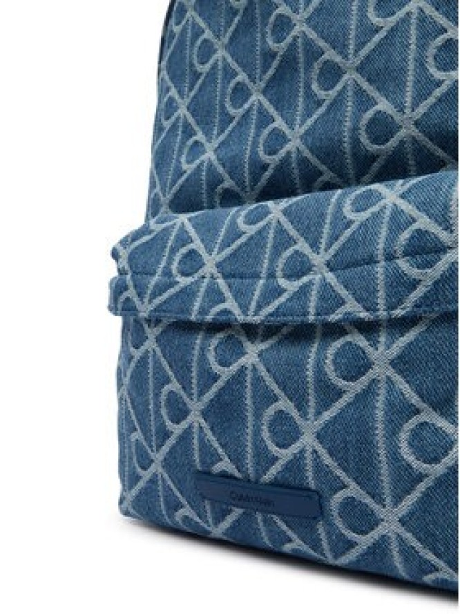 Calvin Klein Plecak Emblem Aop Denim Round Backpack LV04D3429G Niebieski