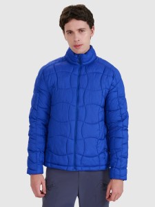 4F Kurtka puchowa trekkingowa z wypełnieniem Primaloft Silver męska - niebieska M