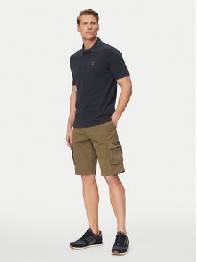 Aeronautica Militare Szorty materiałowe 261BE0066UCT01122 Zielony Regular Fit