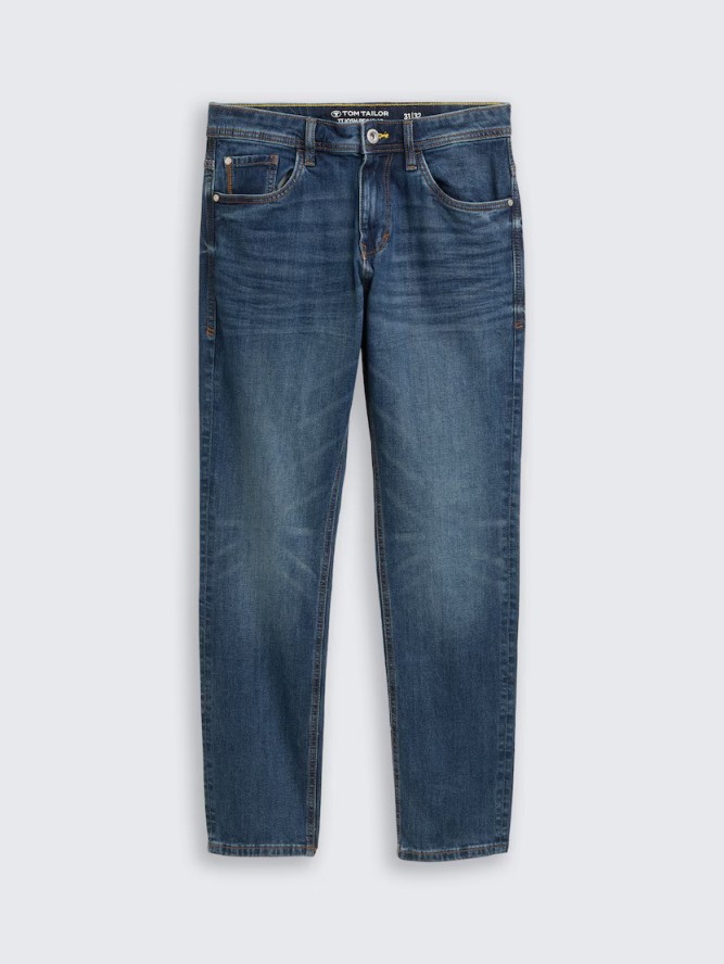 Męskie Spodnie Jeansowe Josh Regular Slim Mid Stone Wash Denim 1047978 10281